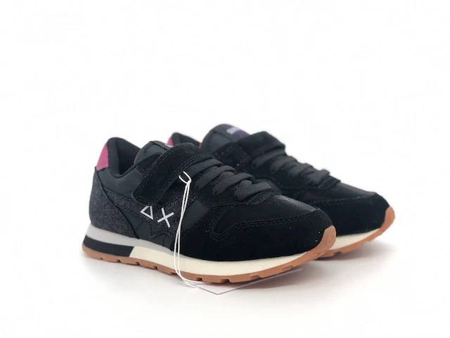 SUN68 Sneakers Girl's Stargirl Glitter nero fucsia