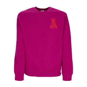 Nike Felpa Girocollo Uomo Sportswear Hbr-c Bb Crewneck Dynamic Berry/lt Crimson da uomo