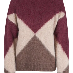 LA FEMME BLANCHE La Femme Blanche - Maglia - 461756 - Beige/Bordeaux da donna