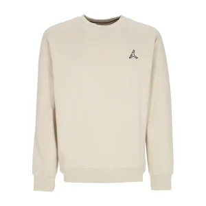 JORDAN Felpa Girocollo Uomo Essential Fleece Crewneck Rattan/white da uomo