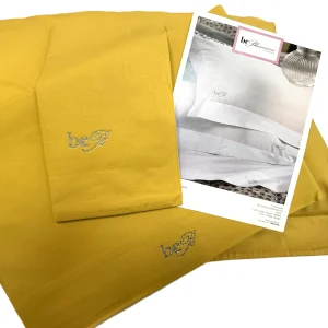 Lenzuola Be Blumarine "Luce" – In Pregiato Percalle di Cotone con Logo in Cristalli