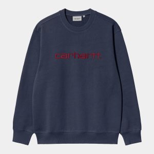 CARHARTT WIP carhartt wip carhartt sweat -air force blue / malbec da uomo