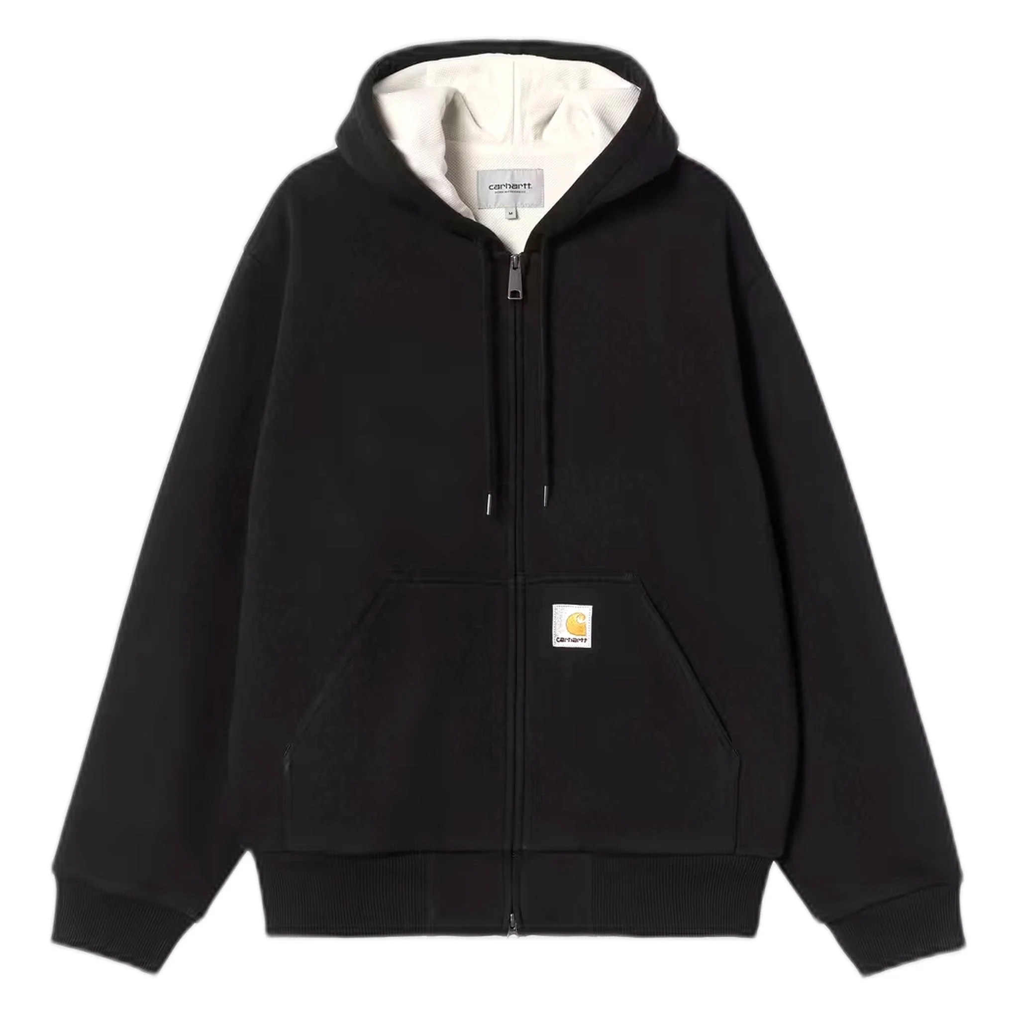 CARHARTT WIP felpa carhartt wip active sweat jacket - black stone washed da uomo