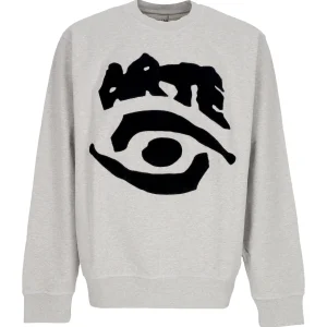 ARTE Felpa Leggera Girocollo Uomo Eye Front Crewneck Grey da uomo