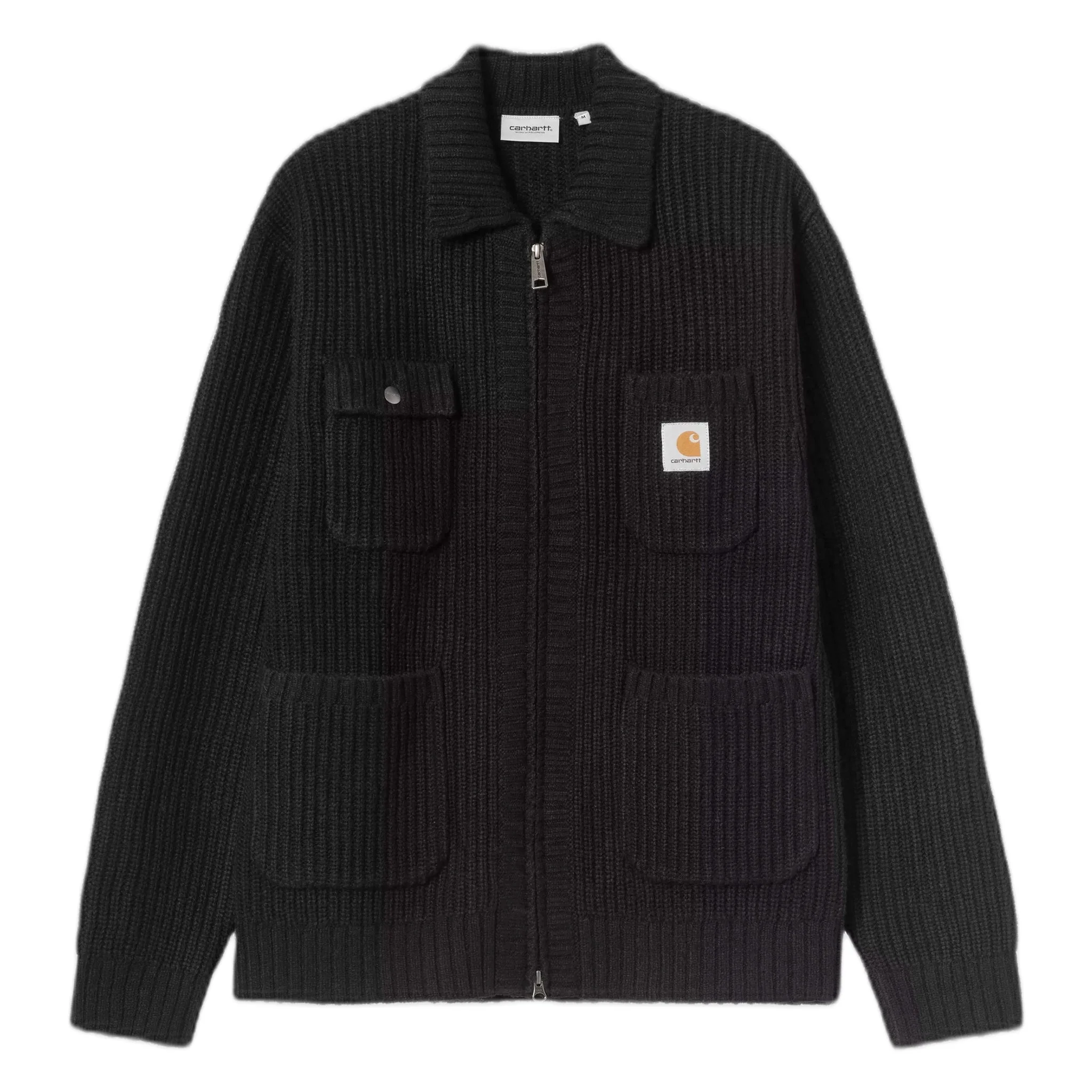 CARHARTT WIP maglione carhartt wip chore knit jacket - black da uomo - immagine 2